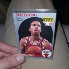 1990 NBA Hoops - Stacey King #66 Rookie Chicago Bulls NBA Properties Basketball
