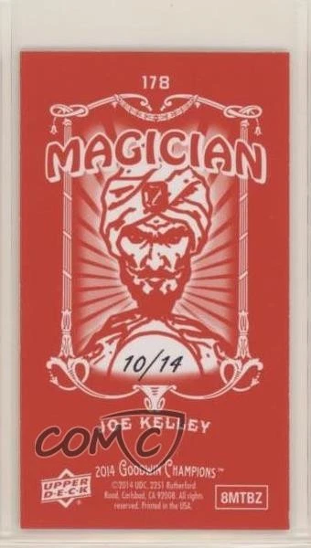 2014 Goodwin Champions Mini Red Magician Back /14 Joe Kelley #178 Rookie RC HOF - Image 2 of 2