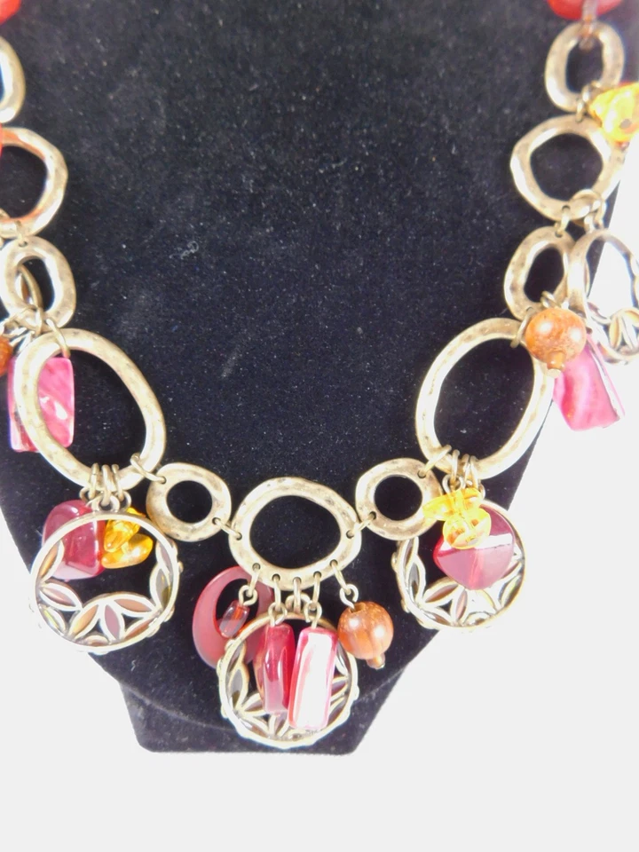 Coldwater Creek заявление ожерелье мульти бусы смешанные медиа богемное подарок еврей - Изображение 2 из 4