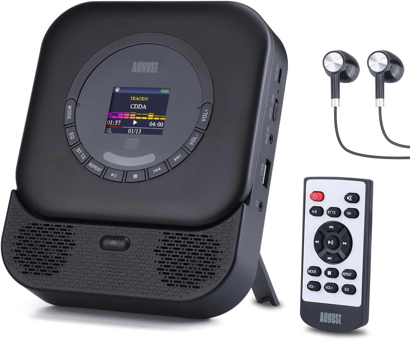 Lettore CD Portatile per Auto e Camper August SE15 - Bluetooth 5.3
