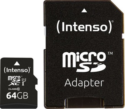 Intenso R45 microSDXC Premium 64 GB Kit, UHS-I U1, Class 10