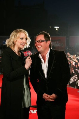 Lauren Laverne Interviews Alan Carr on the red carpet during The B- Old Photo