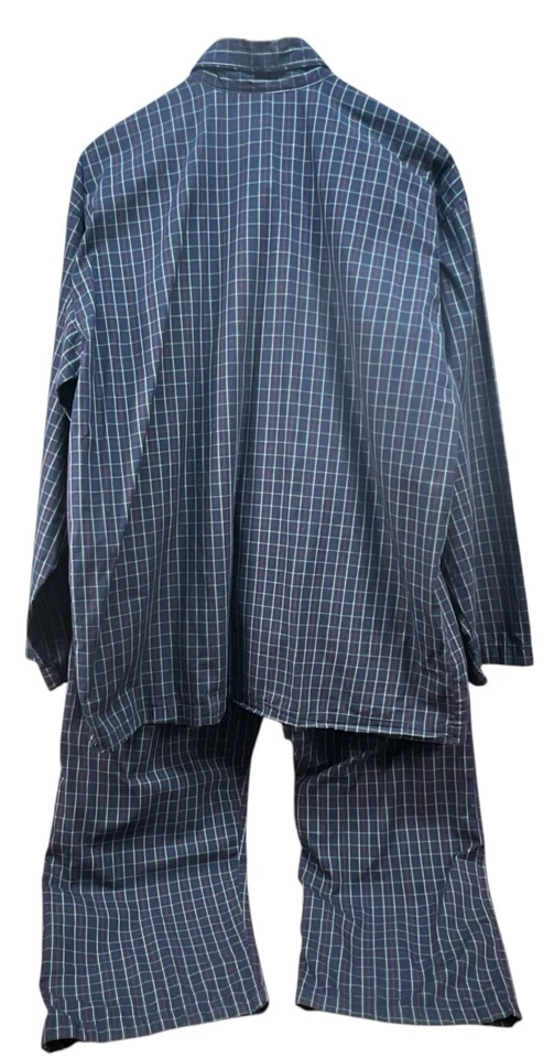 Conjunto de pijama Polo Ralph Lauren masculino tecido L algodão brasão dourado manga longa xadrez - Imagem 4 de 4