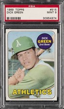 1969 TOPPS #515 DICK GREEN PSA 9