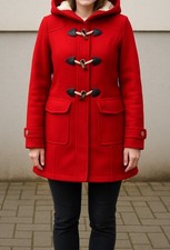 Rotkäppchen Mantel Halblang Klassischer Dufflecoat MADE IN ITALY LINA NEU Rot