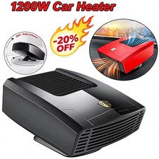 1200W Heater Portable Heating Cooling Fan Defroster Demister for Car Truck 12V