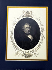 WHIG U.S. President MILLARD FILLMORE Compromise 1850 Slavery Art Print Engraving