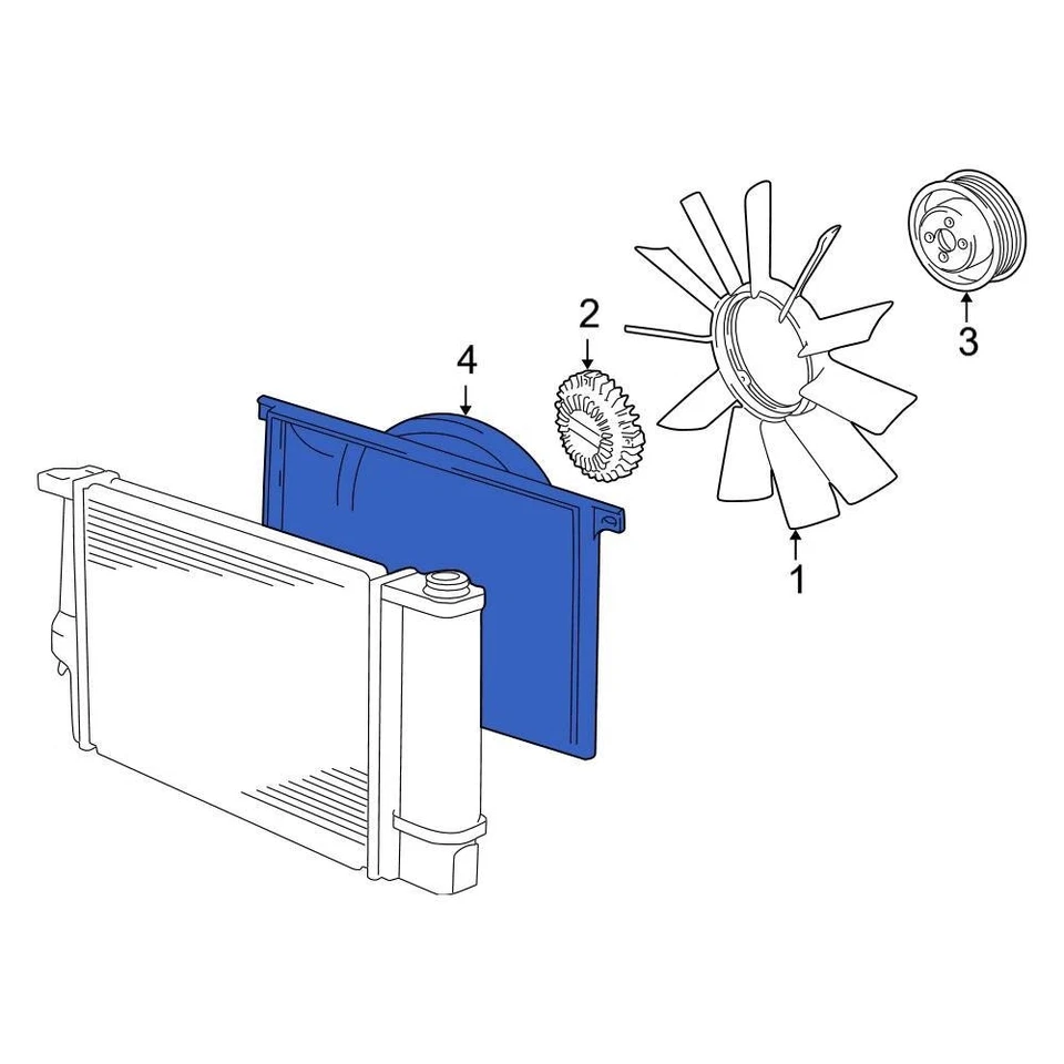 For BMW Z3 1999-2002 BMW 17101715321 Engine Cooling Fan Shroud Foto 2 de 2