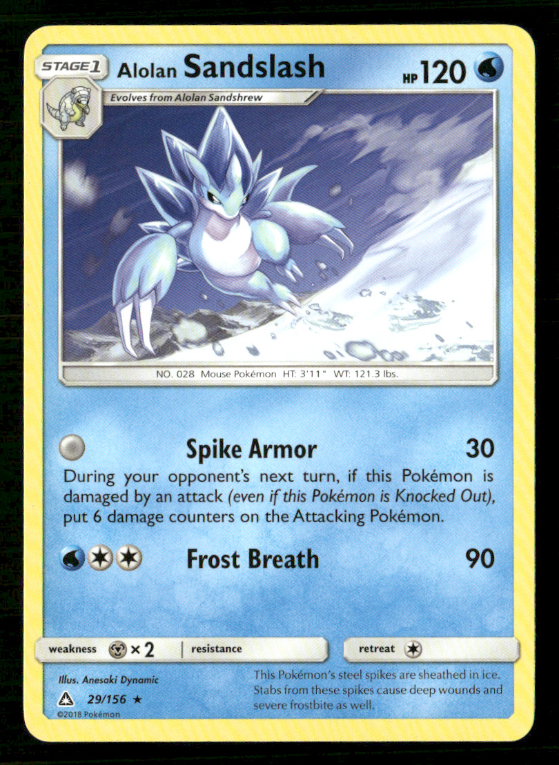 Alolan Sandslash Rare SM - Ultra Prism 29/156 LP Pokémon TCG