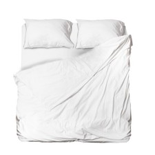 Parure de lit Double en Microfibre, Blanc, Drap Plat, Drap Plat, Drap Plat, P...