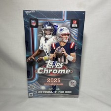 Topps Chrome 2025 NFL Football Hobby Box Sports Trading Cards Sealed In Hand