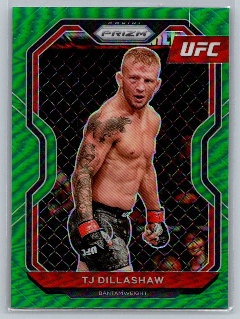 2021 Panini Prizm UFC #23 TJ Dillashaw Green Prizms