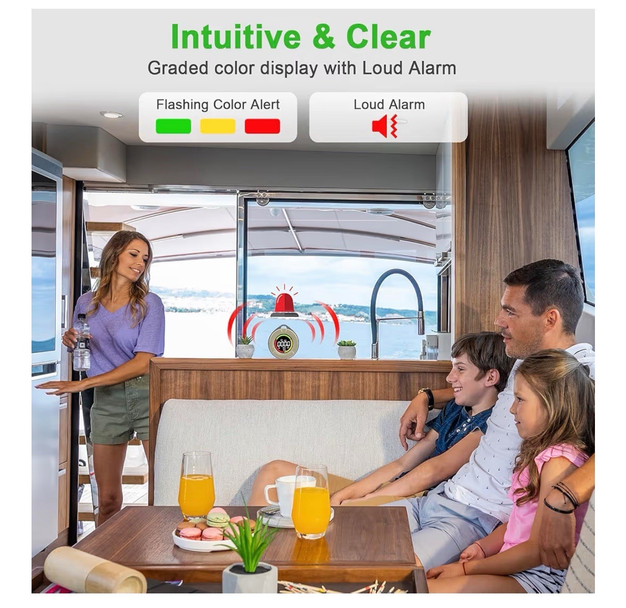 3-In-1 Portable Carbon Monoxide Detector, Professional Rechargeable Real-Time