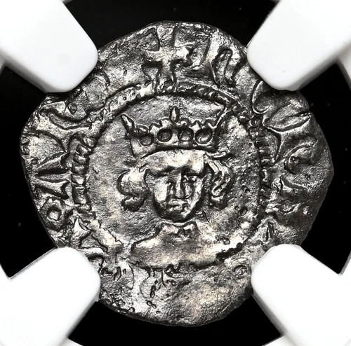 ENGLAND. Henry VI. 1422-1461. Silver Halfpenny, S-1871, NGC AU55