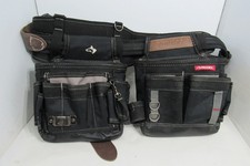 Husky Tool Belt Adjustable Carpenter Pouch Rig Black Polyester 52in Work Waist