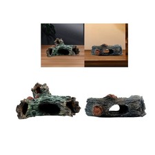 Reptile Hideout Resin Hollow Log Aquarium Decoration