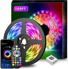 Nexillumi Led Lights for Bedroom 100ft Music Sync Color Changing Led Strip Light