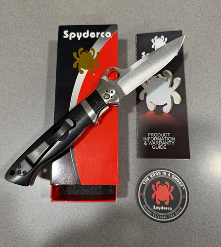 Spyderco Vallotton Sub-Hilt C149GP S30V Plain Edge G-10 Manual Folder