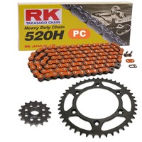 Kettensatz Husqvarna TE 250 04-10 Kette RK PC 520 H 116 Offen Orange 13/50
