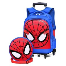 2025 Spiderman - Niños Niños Maleta con ruedas Equipaje Mochila Regalos