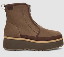 UGG Cityfunc Marrón Gamuza Plataforma Cremallera Botines Forrados Modelo 1158194 EE. UU. 9 Nuevos