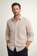 Banana Republic Shirt Men  s L Striped Button Down Dress Casual Long Sleeve