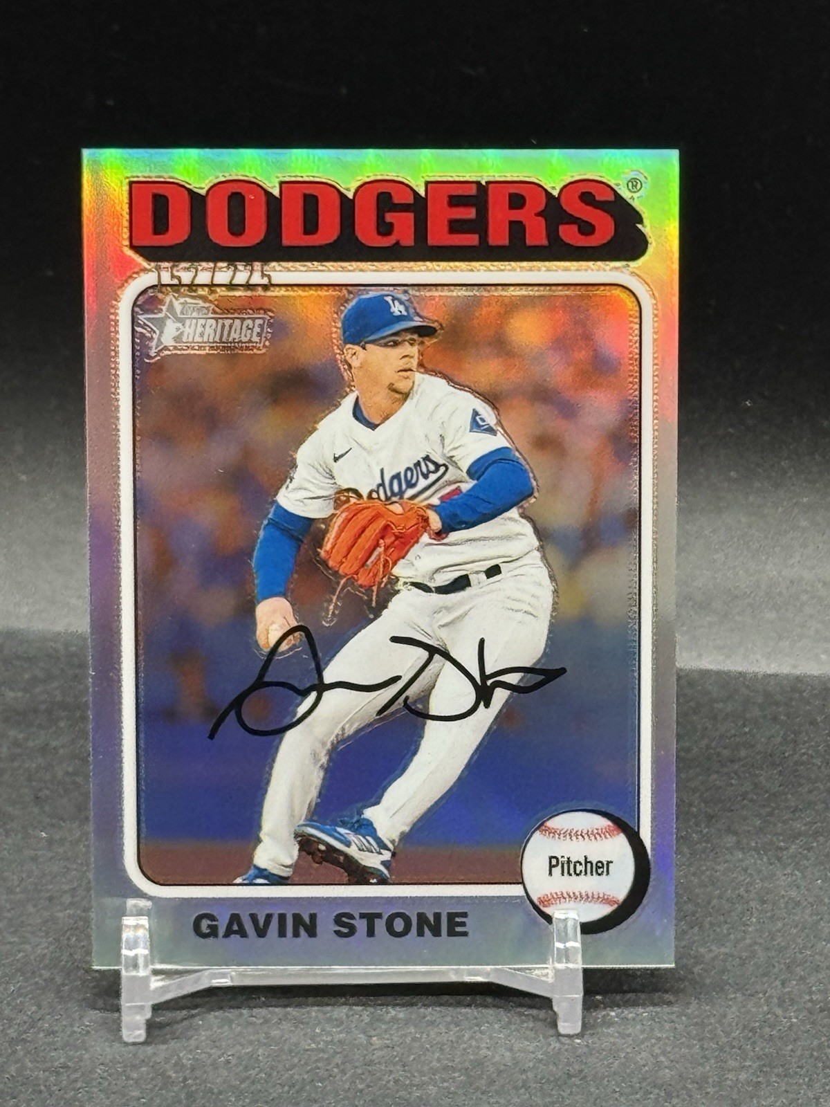 2024 Topps Heritage High Number Gavin Stone Dodgers Chrome Refractor 225 #642 RC