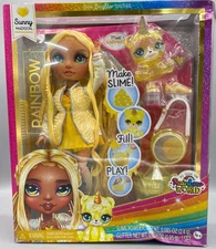 RAINBOW HIGH SUNNY MADISON SLIME BLONDE 11" SHIMMER DOLL SUNFLOWER BEAR (READ)