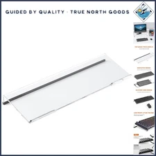 Tilt Keyboard Tray Holder with Anti-Slip Silicone Base - Clear Acrylic Design