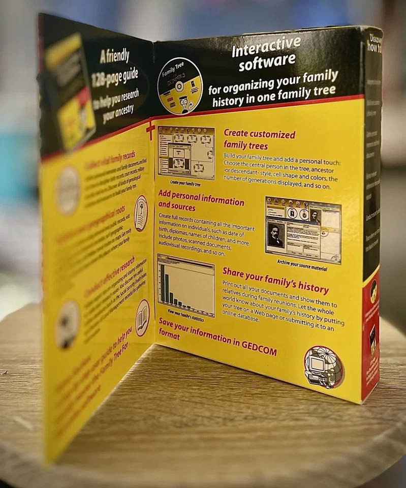 Family Tree For Dummies Vintage Software PC CD-ROM WIN 98 2000 Ancestry Sealed - Image 3 of 4