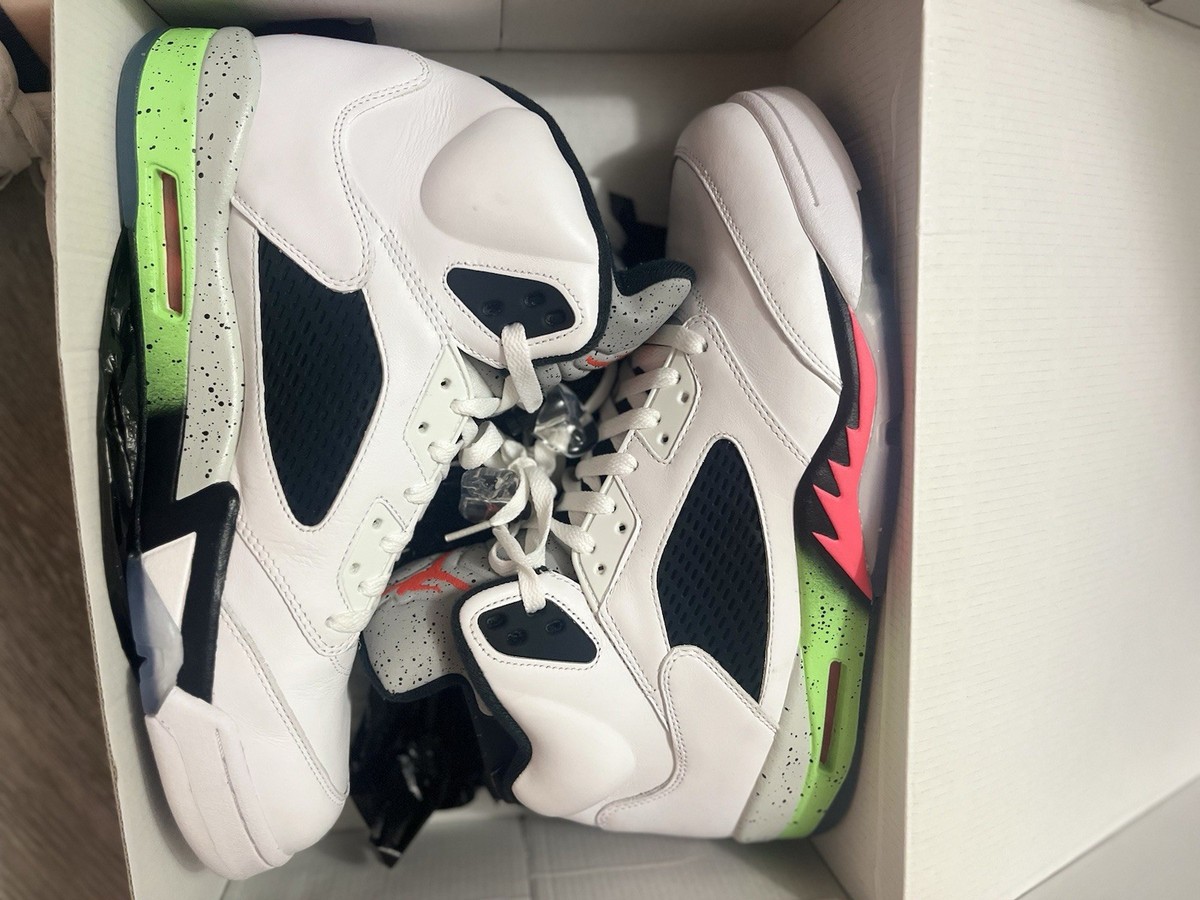Air Jordan 5 Poisonホワイト/ブラック/グリーン/レッド Jordan 5 Retro Poison Green Men's - 136027-115 - US