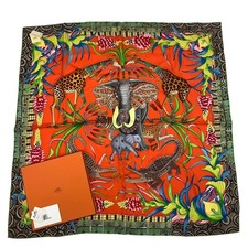 Hermes La Marche du Zambeze Silk Scarf 90cm Ardmore Artists from JAPAN