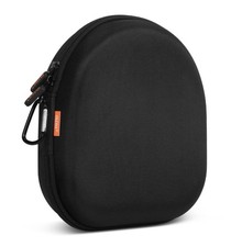 Hard Shell Headphone Case - Durable Zipper Travel Case Portable Large Black