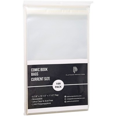 1000 Comic Book Bags for Current/Modern Resealable Premium Sleeves Full Case