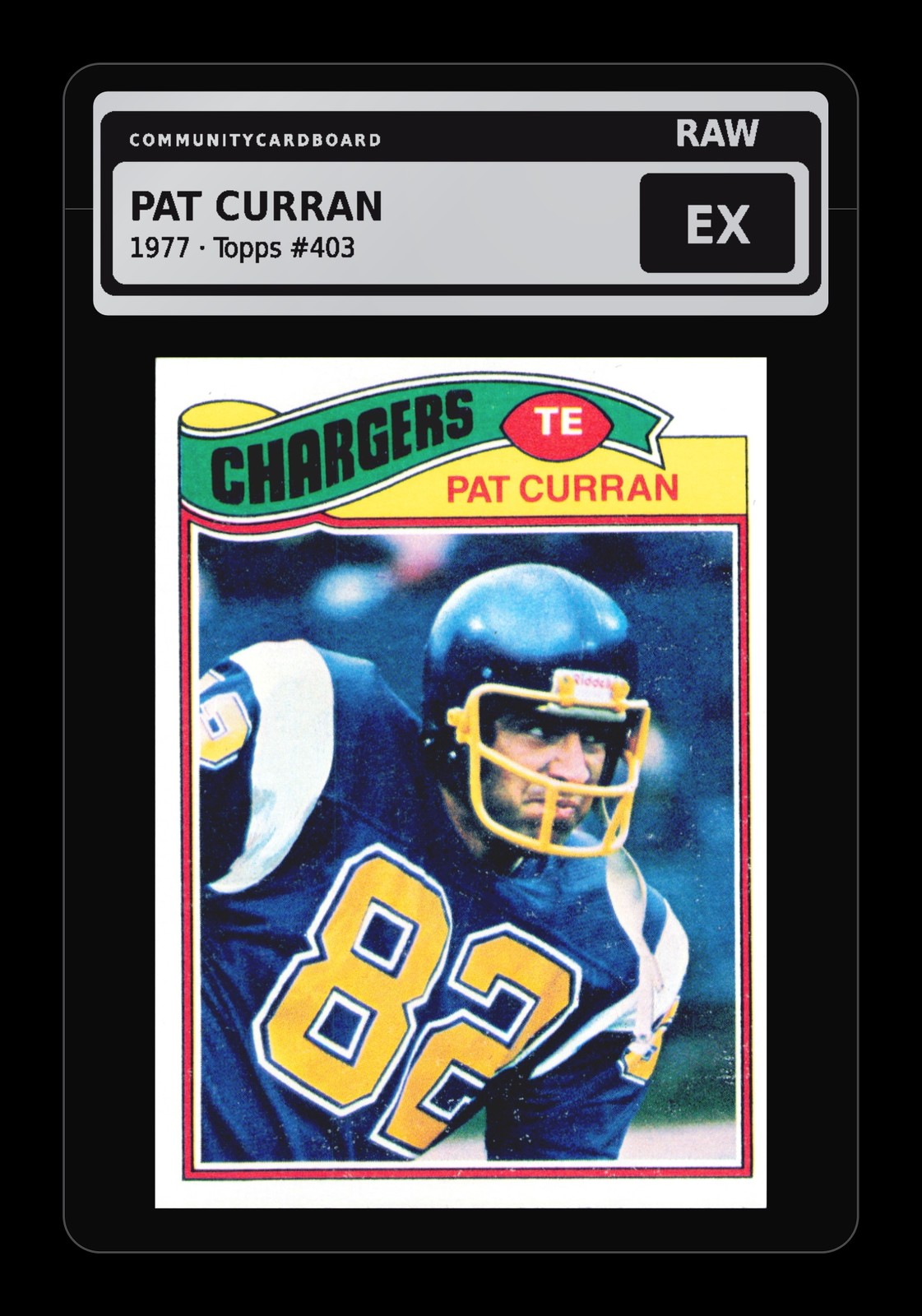 1977 Topps #403 Pat Curran San Diego Chargers - Raw Card