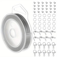 1set Beading Jewelry Making Finding Kit Include Brass Crimp Beads Stainless