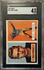 1957 Topps #119 Bart Starr Rookie SGC 4 Vintage HOF RC Football Card Packers. rookie card picture