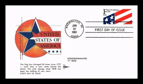 DR JIM STAMPS US COVER PLASTIC FLAG F RATE FIRST DAY ISSUE GILL CRAFT CACHET