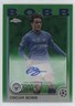 2024-25 Topps Chrome UEFA Club Competitions Green Refractor /99 Oscar Bobb Auto