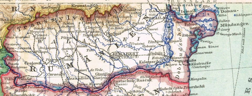 Ottoman Empire Turkey SERBIA BULGARIA 1906  Original Map Dalmatia Bosnia Romania - Image 3 of 4