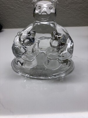 Vintage Coca Cola Polar Bear Lead Crystal Figurine Made in France 1997