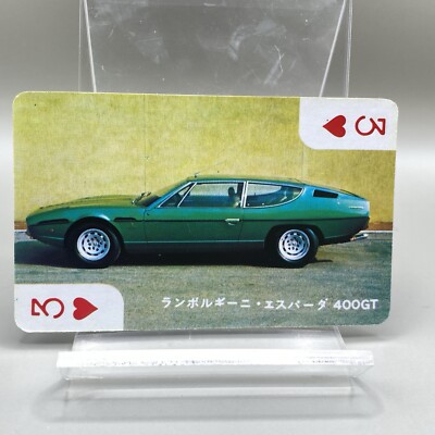 Lamborghini Espada 400GT Playing Card Trump Supercar Japan Rare Vintage F/S