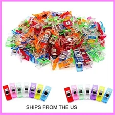 20-100 Multi Colored Sewing Clips, Cross Stitch, Quilting, Knitting, Crafts USA