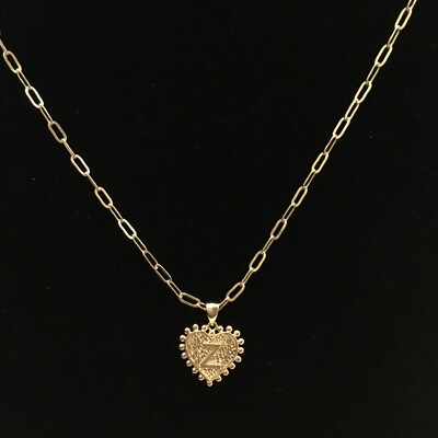 Z Necklace Gold Toned Chain & Pendant 9-11” Wearable Length | eBay
