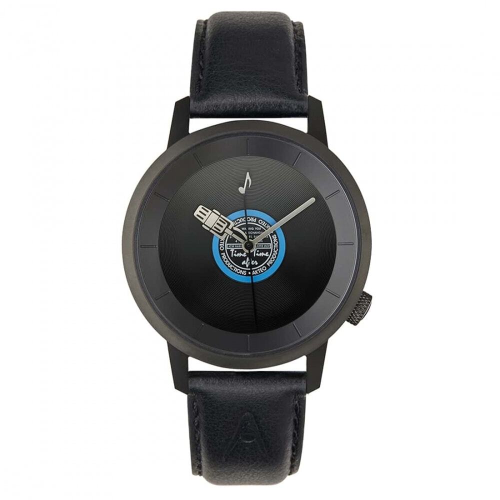 Montre Akteo Microsillon 38 noire pour sublimer le style des mélomanes au quotidien