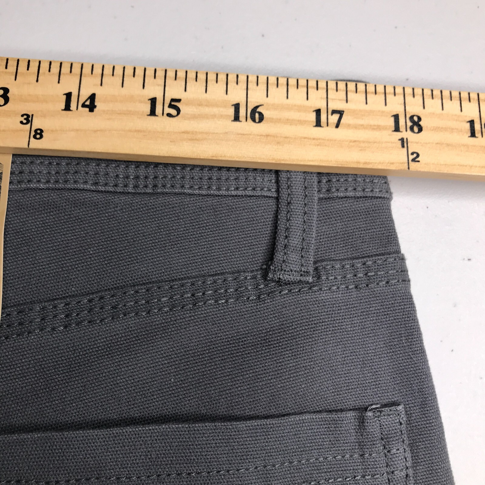Weatherproof Vintage Mens Pants 34x29 Gray Relaxed Fit Canvas Flex