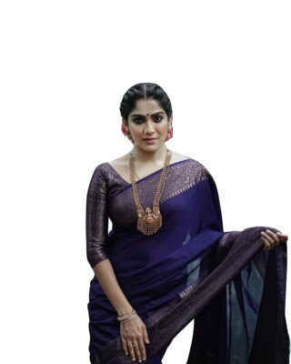 TRADITIONAL PARTY WEAR SOFT SILK INDIAN WEDDING WEAR KANJEEVARAM SAREE SARI