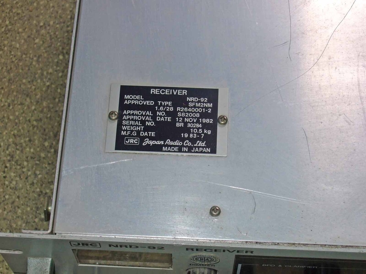 Service Inquiry,JRC NRD-92, Japan Radio Company NRD92 Receiver，92