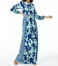 New Coming Spring Micole Maxi High Tide Sweet Parakeet Jersey Dress Size 8 Suit