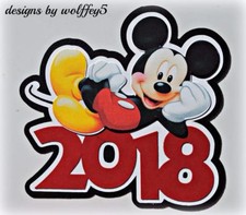 DISNEY 2018 VACATION premade paper piecing scrapbook 3D art diecut piece WOLFFEY